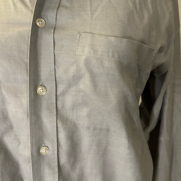Joseph & Feiss grey cotton non-iron fitted dress shirt - Picture 2 of 5